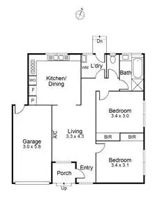 Floorplan of Homely unit listing, 2/12 Hobbs Cres, Reservoir VIC 3073