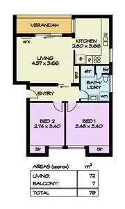 Floorplan of Homely unit listing, 6/32 Charles Street, Ascot Park SA 5043