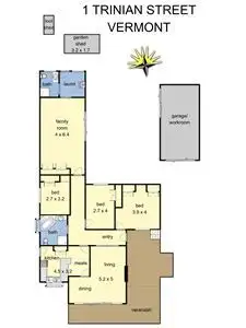 Floorplan of Homely house listing, 1 Trinian Street, Vermont VIC 3133