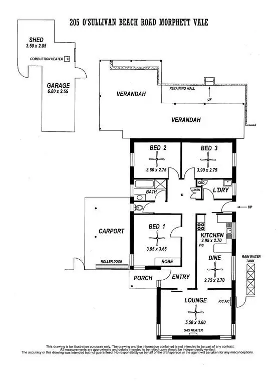 Floorplan of Homely house listing, 205 O'Sullivan Beach Road, Morphett Vale SA 5162
