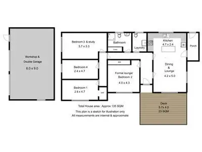 Floorplan of Homely house listing, 7 Henleys Road, Nicholls Rivulet TAS 7112