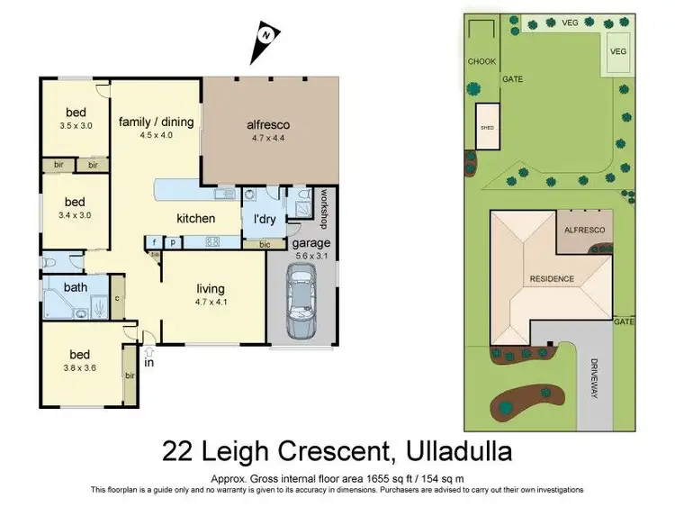 Floorplan of Homely house listing, 22 Leigh Crescent, Ulladulla NSW 2539