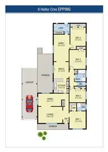 Floorplan of Homely house listing, 8 Halter cres, Epping VIC 3076