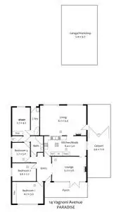 Floorplan of Homely house listing, 14 Vagnoni Avenue, Paradise SA 5075