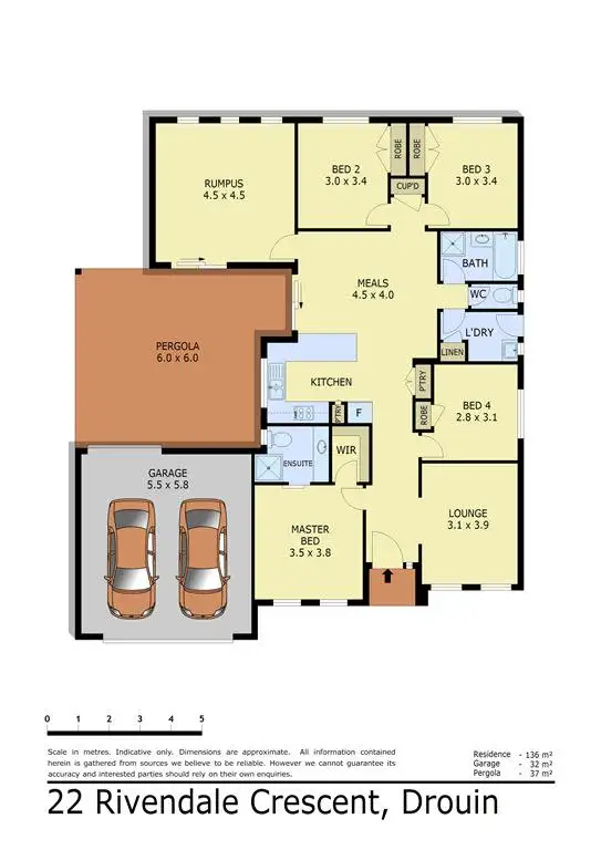 Floorplan of Homely house listing, 22 Rivendale Crescent, Drouin VIC 3818
