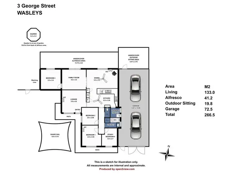 Floorplan of Homely house listing, * George Street, Wasleys SA 5400