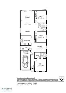 Floorplan of Homely house listing, 10 Veronica Drive, Direk SA 5110