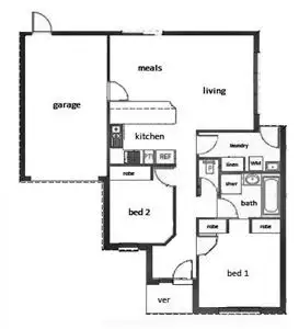 Floorplan of Homely unit listing, 2/17 Collins Crescent, Berwick VIC 3806
