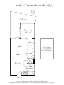 Floorplan of Homely apartment listing, B405/10 Trenerry Crescent, Abbotsford VIC 3067