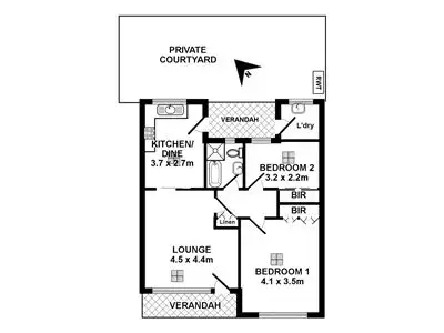 Floorplan of Homely unit listing, 3/58 Maxwell Terrace, Glengowrie SA