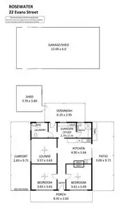 Floorplan of Homely house listing, 22 Evans Street, Rosewater SA 5013