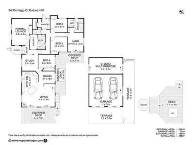 Floorplan of Homely house listing, 34 Montego Court, Eatons Hill QLD 4037