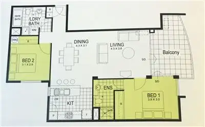 Floorplan of Homely apartment listing, 73/188 Adelaide Tce, East Perth WA 6004