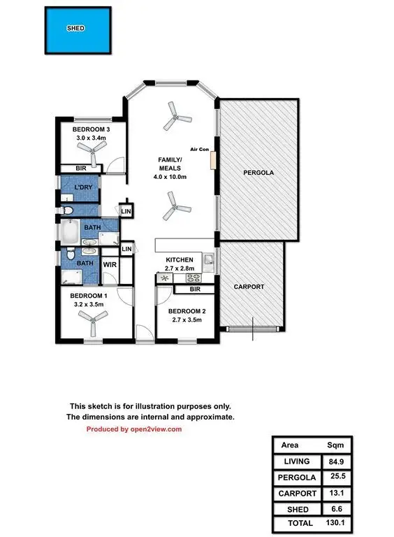 Floorplan of Homely house listing, 14 Gerlach Grove, Evanston Park SA 5116