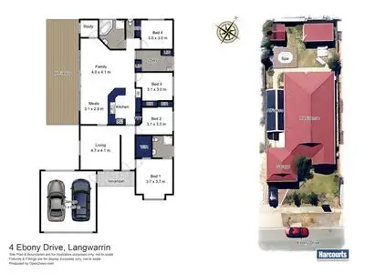 Floorplan of Homely house listing, 4 Ebony Drive, Langwarrin VIC 3910