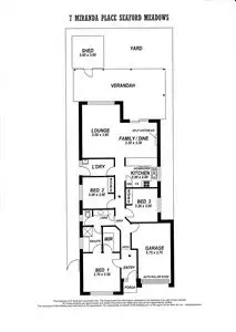 Floorplan of Homely villa listing, 7 Miranda Place, Seaford Meadows SA 5169