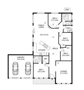 Floorplan of Homely house listing, 7 Maria Court, Munno Para West SA 5115