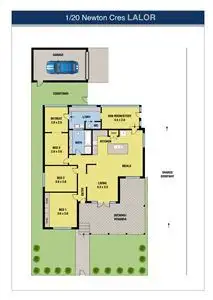 Floorplan of Homely unit listing, 1/20 Newton Crescent, Lalor VIC 3075
