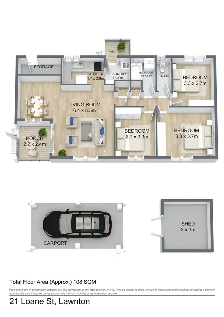 Floorplan of Homely house listing, 21 Loane Crescent, Lawnton QLD 4501