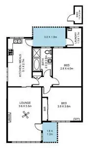 Floorplan of Homely unit listing, 5/1 Hazel Terrace, Henley Beach South SA 5022