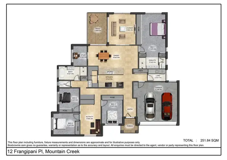 Floorplan of Homely house listing, 12 Frangipani Place, Mountain Creek QLD 4557