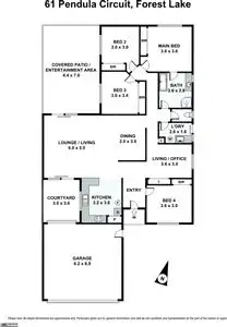 Floorplan of Homely house listing, 61 Pendula Circuit, Forest Lake QLD 4078