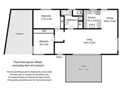 Floorplan of Homely unit listing, 2/8 Woolton Place, Sandy Bay TAS 7005