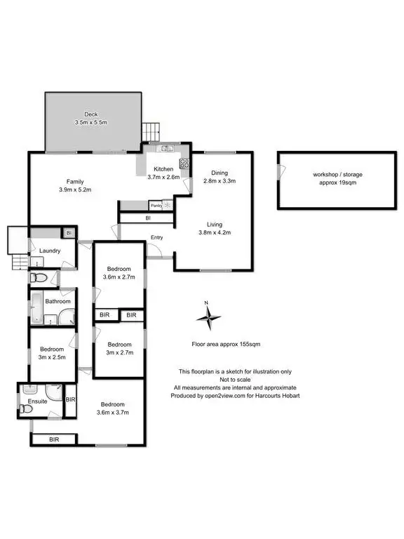 Floorplan of Homely house listing, 73 Devines Road, West Moonah TAS 7009