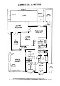 Floorplan of Homely house listing, 34 Sampson Crescent, Old Reynella SA 5161