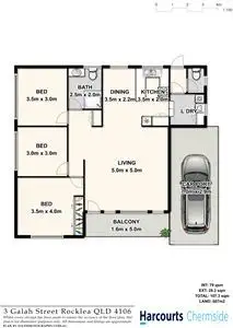 Floorplan of Homely house listing, 3 Galah, Rocklea QLD 4106
