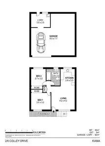Floorplan of Homely unit listing, 2/6 Colley Drive, Kiama NSW 2533