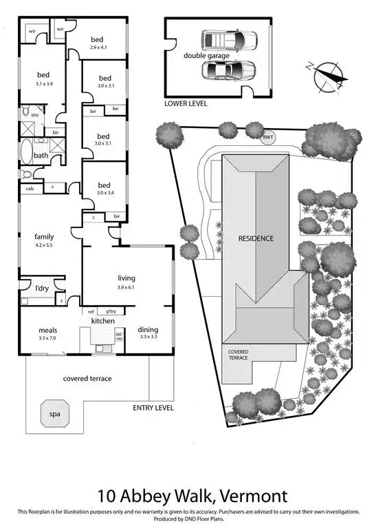 Floorplan of Homely house listing, 10 Abbey Walk, Vermont VIC 3133