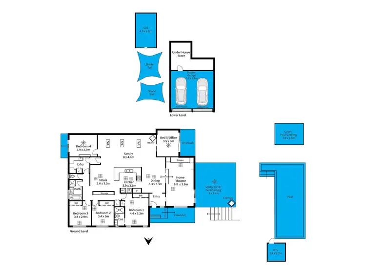 Floorplan of Homely house listing, 64 Skyline Drive, Flagstaff Hill SA 5159