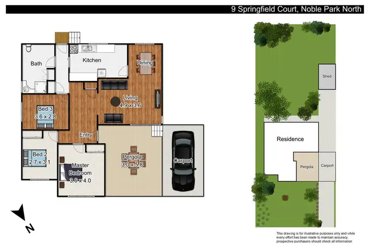 Floorplan of Homely house listing, 9 Springfield Court, Noble Park North VIC 3174