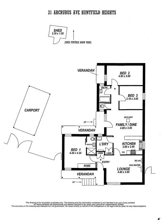 Floorplan of Homely house listing, 21 Arcturus Avenue, Huntfield Heights SA 5163