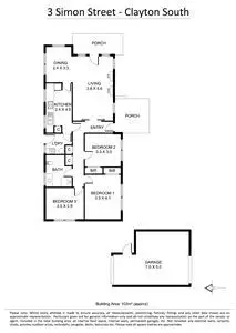 Floorplan of Homely house listing, 3 Simon Street, Clayton South VIC 3169