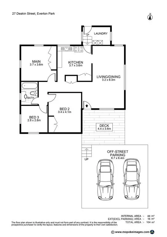 Floorplan of Homely house listing, 27 Deakin Street, Everton Park QLD 4053