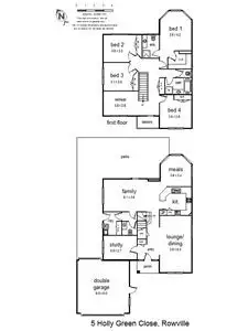 Floorplan of Homely house listing, 5 Holly Green Close, Rowville VIC 3178