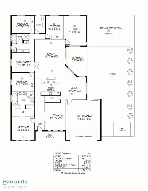 Floorplan of Homely house listing, 45 Rosella Circuit, Hewett SA 5118