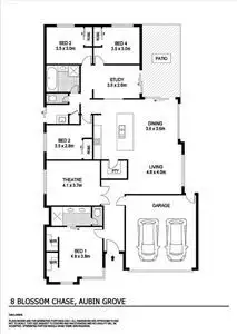 Floorplan of Homely house listing, 8 Blossom Chase, Aubin Grove WA 6164