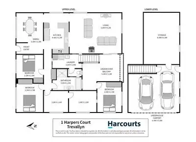 Floorplan of Homely house listing, 1 Harpers Court, Trevallyn TAS 7250