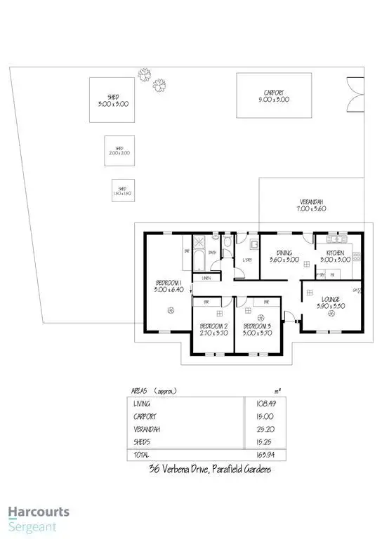 Floorplan of Homely house listing, 36 Verbena Drive, Parafield Gardens SA 5107
