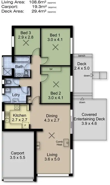 Floorplan of Homely house listing, 30 Bartholomew Avenue, Lobethal SA 5241