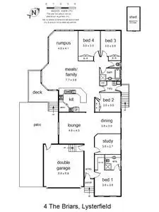 Floorplan of Homely house listing, 4 The Briars, Lysterfield VIC 3156