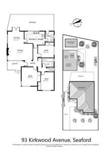 Floorplan of Homely house listing, 93 Kirkwood Avenue, Seaford VIC 3198