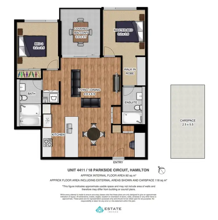 Floorplan of Homely unit listing, 4411/18 Parkside Circuit, Hamilton QLD 4007