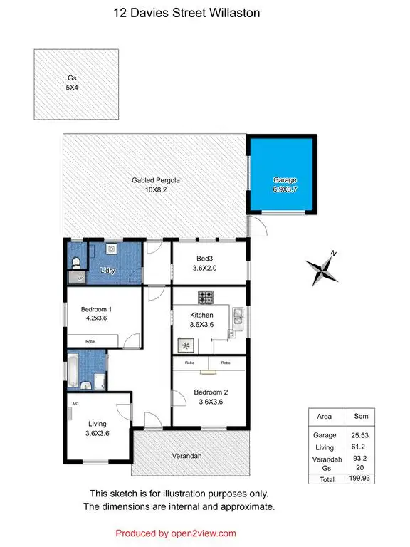 Floorplan of Homely house listing, 12 Davies Street, Willaston SA 5118