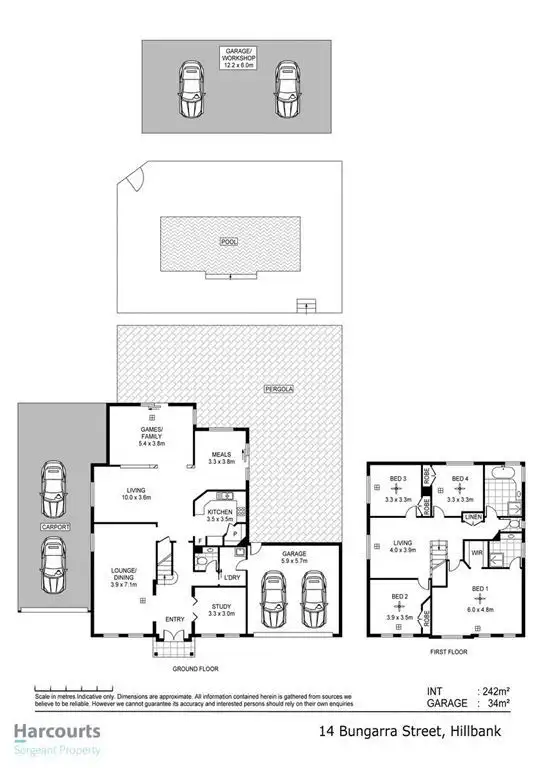 Floorplan of Homely house listing, 14 Bungarra Street, Hillbank SA 5112