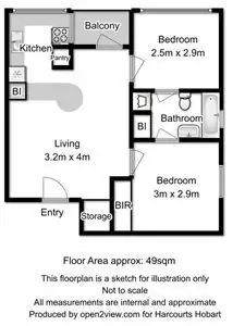 Floorplan of Homely unit listing, 3/15 Battery Square, Battery Point TAS 7004