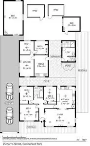 Floorplan of Homely house listing, 25 Morris Street, Cumberland Park SA 5041